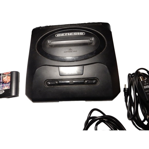 SEGA Genesis II Console Black-q1 Complete With 4 Games. 2 Controller, All Wires! - Picture 5 of 14